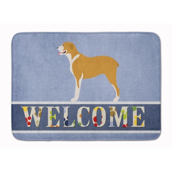 Carolines Treasures Belgium Mastiff Welcome Machine Washable Memory Foam Mat BB8327RUG